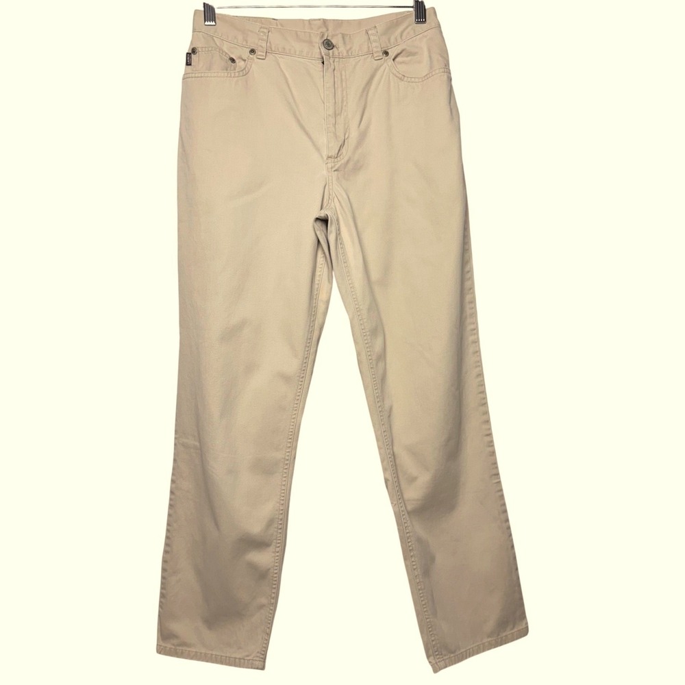Lauren Jeans Co Ralph Lauren Khaki Pants Size 8 Tan Straight Leg Cotton Twill
